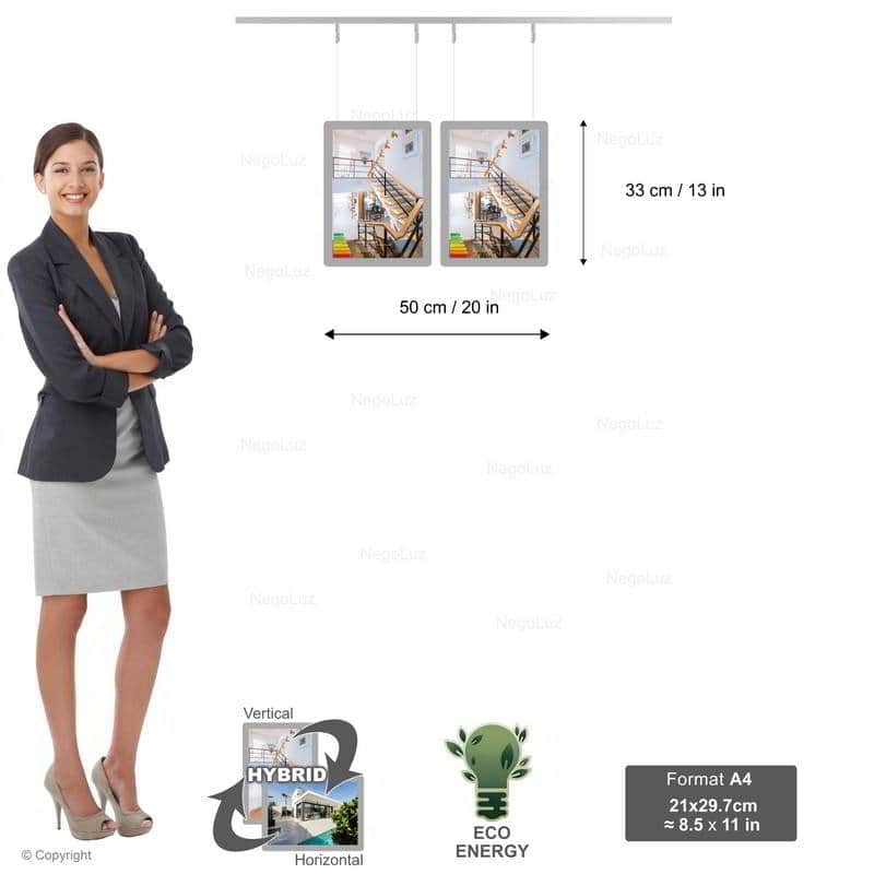 Comprar Inmobiliaria Expositores Luminosos - NegoLuz España Ecran Vitrine Agence Immobiliere A4v 1r2c