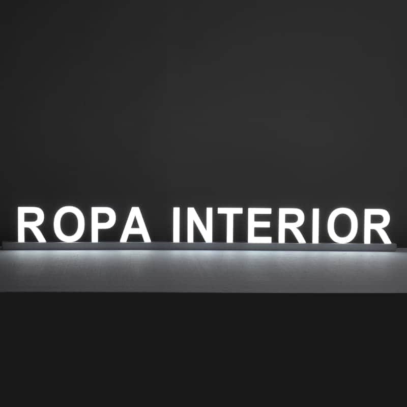 Letras Corporeas Iluminadas Ropa Interior - NegoLuz España Letras Corporeas Iluminadas Ropa Interior